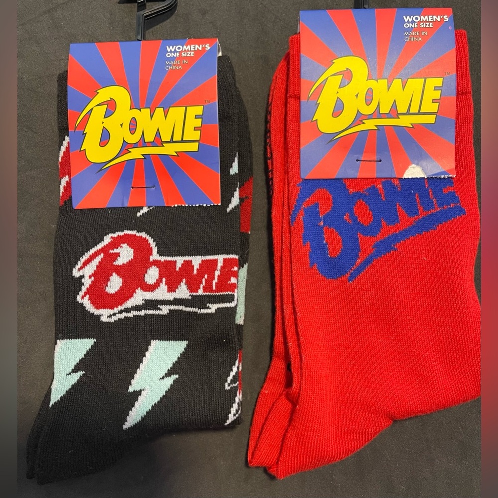 2 David Bowie Archive Official Merchandise Woman’s Socks Fits Shoe US 6-9.5 NEW